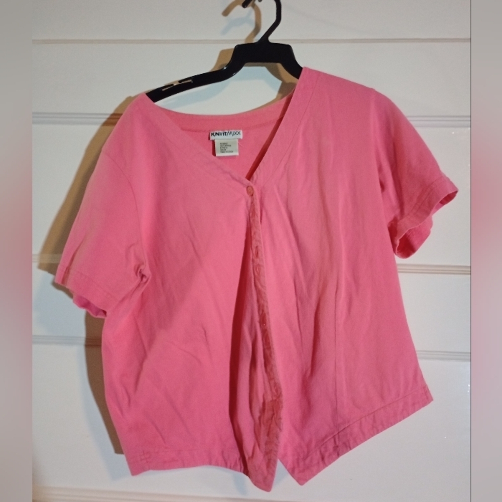 Knitt Mix medium women's top button down